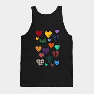 Crowd of Colorful Hearts Tank Top